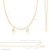 Initialen-Halskette mit 2 Anhängern, 45 cm, 14 Karat Gelbgold Bild 3 Initialen-Halskette mit 2 Anhängern, 45 cm, 14 Karat Gelbgold Bild 3