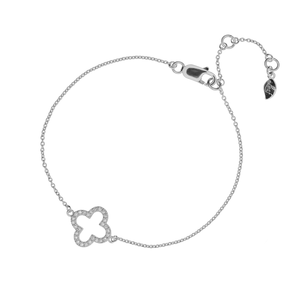 Sterlingsilber Armband Kleeblatt, - Leaf Jewelry 925