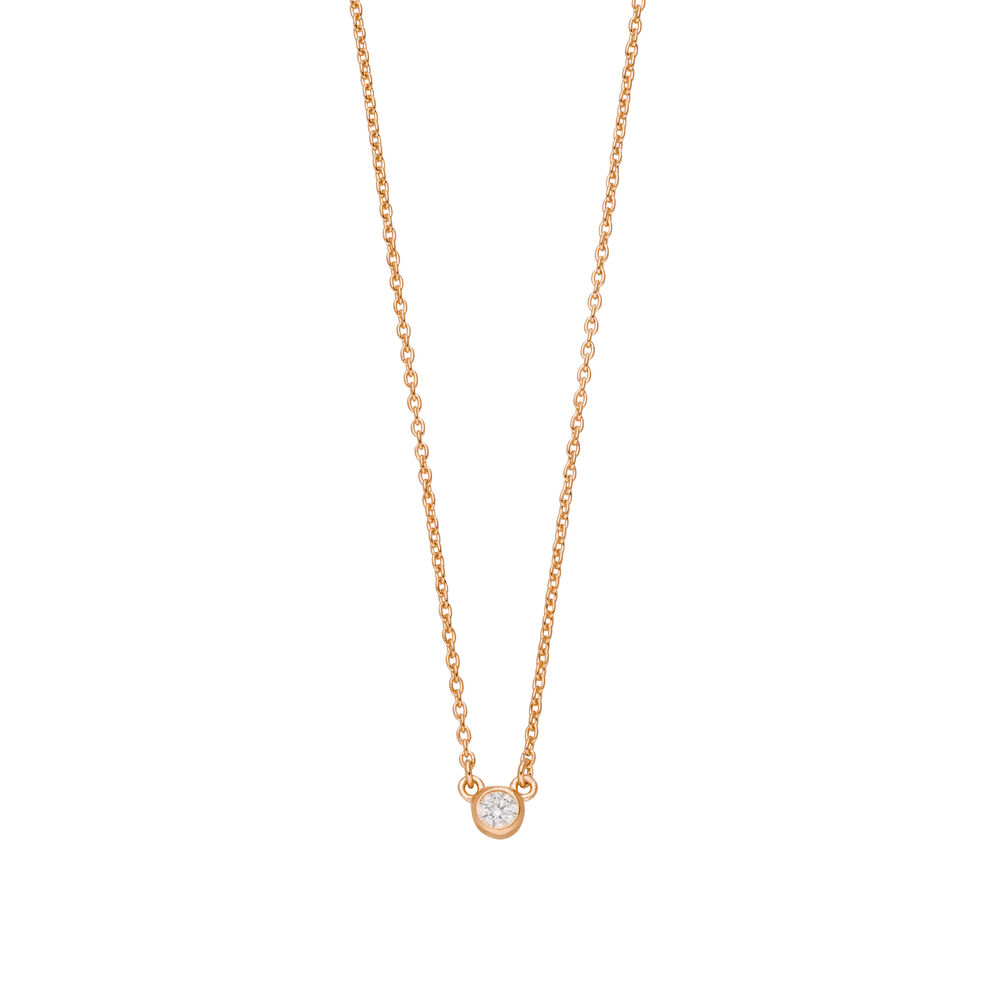 Halskette Pure, 18 K Rosegold vergoldet