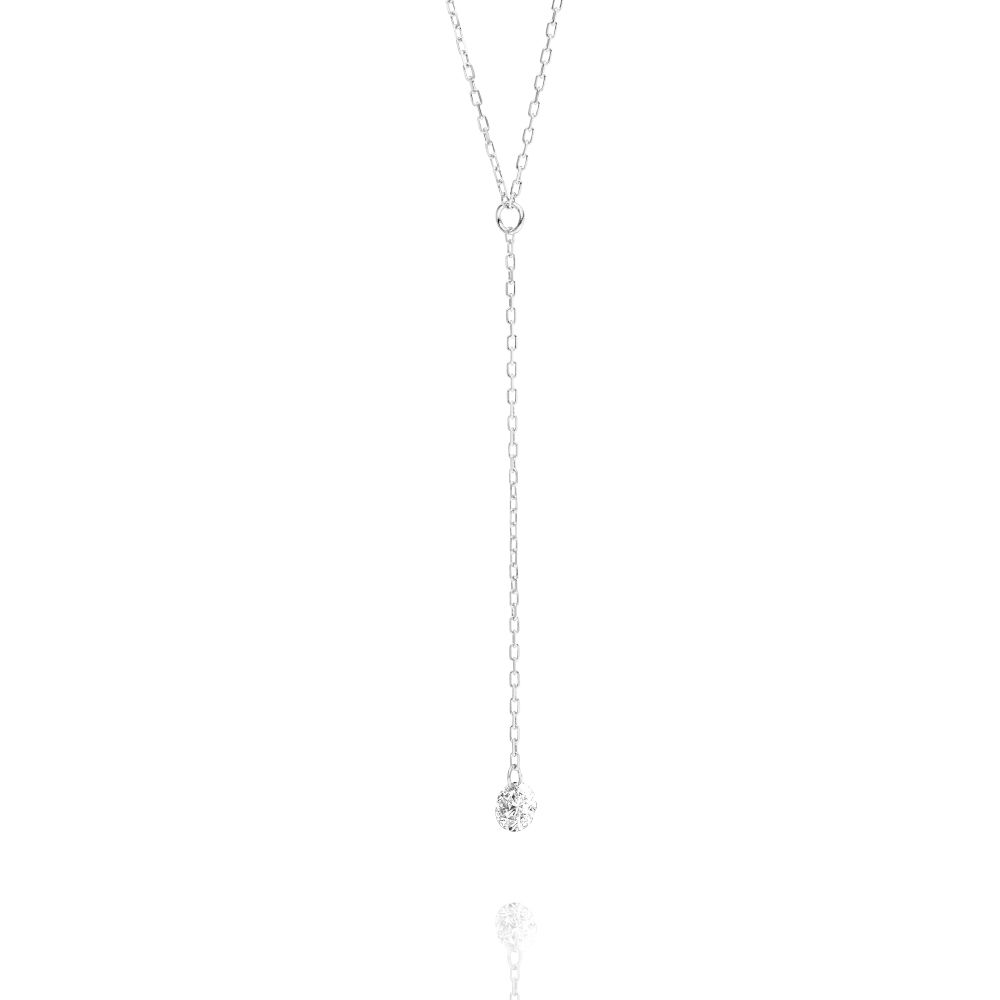 Halskette Y-Pure Diamant, 18 K Weigold