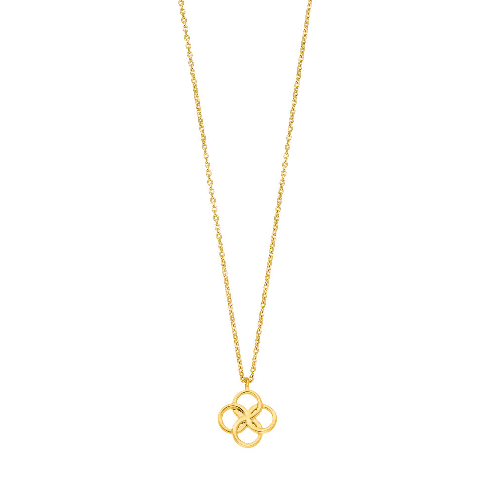 Halskette Clover Charm, 18 K Gelbgold vergoldet Bild 3