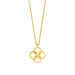 Halskette Clover Charm, 18 K Gelbgold vergoldet