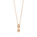 Halskette Two Drop, 18 K Rosegold vergoldet