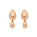 Ohrstecker Two Drops, 18 K Rosegold vergoldet