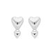 Ohrstecker Two Hearts, 925 Sterlingsilber