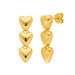 Ohrstecker Three Hearts, 18 K Gelbgold vergoldet Bild 2