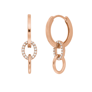 Creolen ETERNAL TOUCH, Diamanten, 14 Karat Rosegold