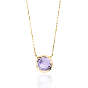 Halskette Amethyst, 14 K Gelbgold