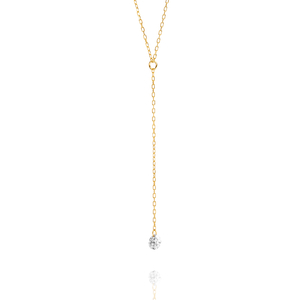 Halskette Y-Pure Diamant, 18 K Gelbgold