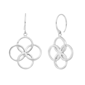 Ohrhnger Clover Charm Duo, 925 Sterlingsilber