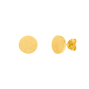Ohrstecker Plttchen, klein, 18 K Gelbgold vergoldet