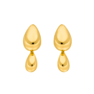 Ohrstecker Two Drops, 18 K Gelbgold vergoldet