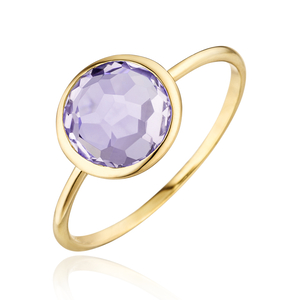 Ring Amethyst, 14 K Gelbgold