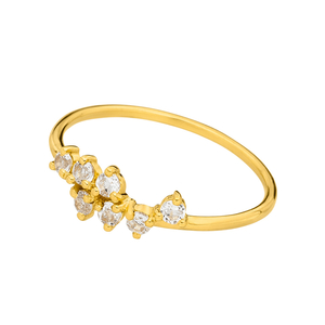 Ring Sweet Gems II Bergkristall, 18 K Gelbgold vergoldet, Gr.56