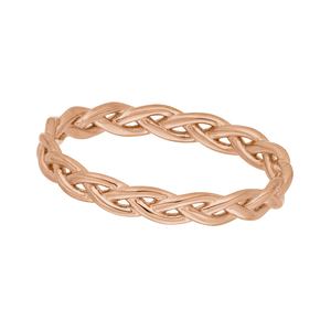 Ring Braid, 18 Karat Rosegold vergoldet