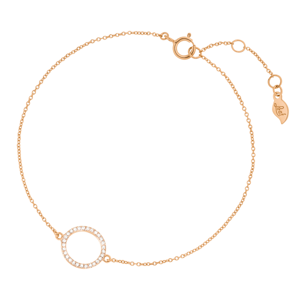 Leaf Jewelry Armkette Circle mit Diamanten, 18 K Roségold