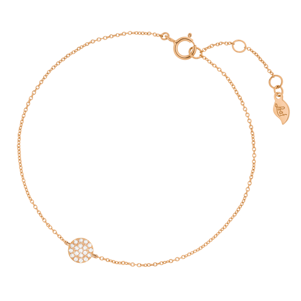 Leaf Jewelry Armkette Pavé mit Diamanten, 18 K Rosegold