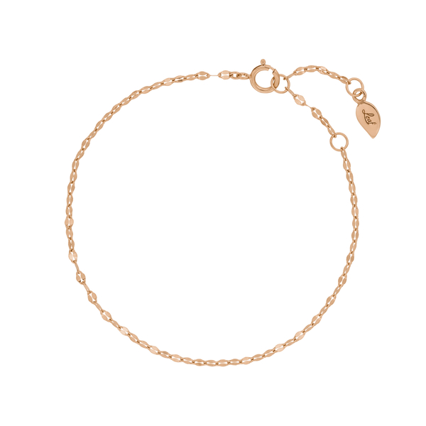 Leaf Jewelry Armkette Shiny Twist, 14K Rosegold