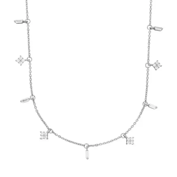 Leaf Jewelry Choker CRYSTAL, 925 Sterlingsilber