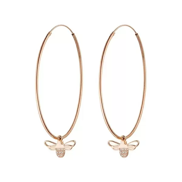 Leaf Jewelry Creole Bee Happy, 18 K Rosegold vergoldet