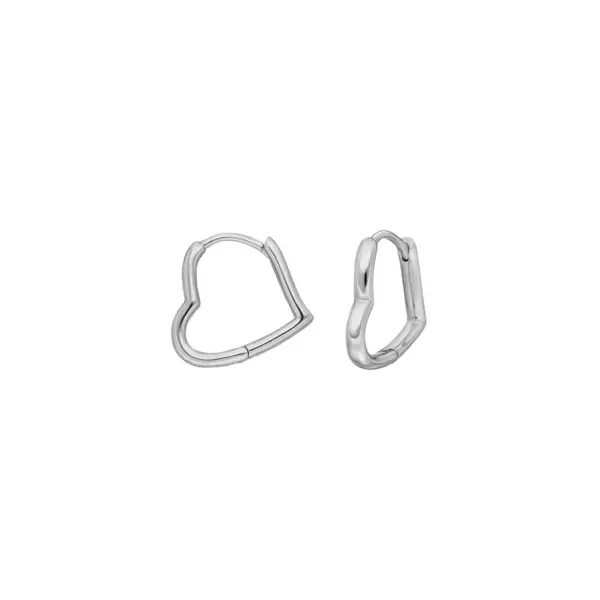 Leaf Jewelry Creole TINY HEART, 925 Sterlingsilber