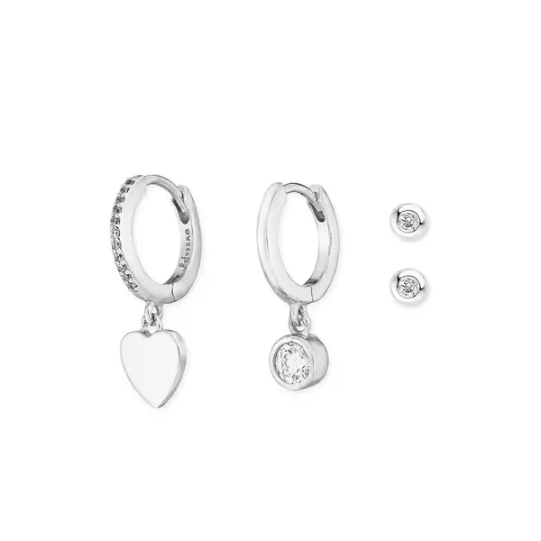 Leaf Jewelry Ear Mix, 4-er Set, 925 Sterlingsilber