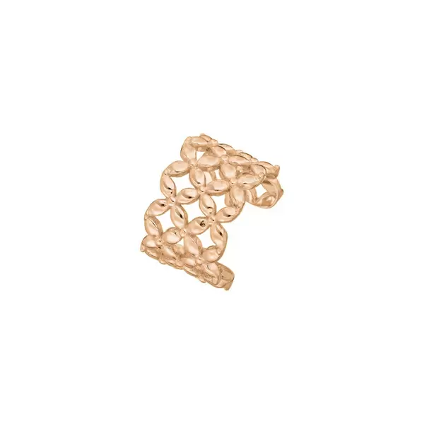 Leaf Jewelry Earcuff Grid, 18 K Rosegold vergoldet