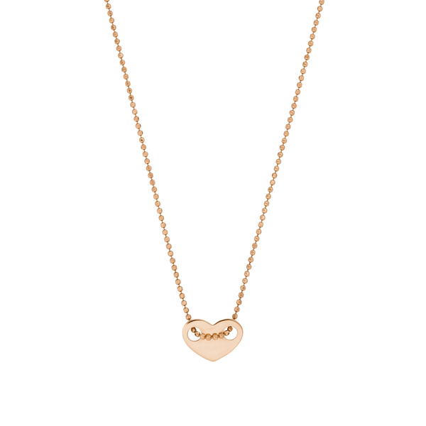 Leaf Jewelry Halskette Heart, 14 K Rosegold