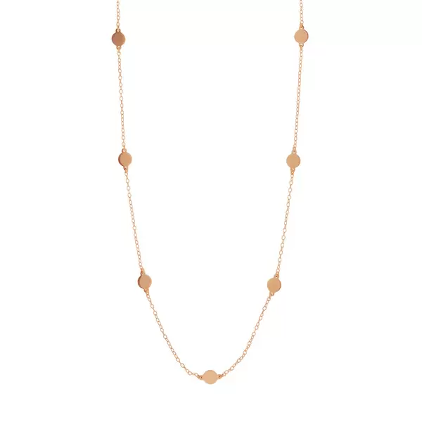 Leaf Jewelry Halskette Plättchen, kurz, Rosegold vergoldet