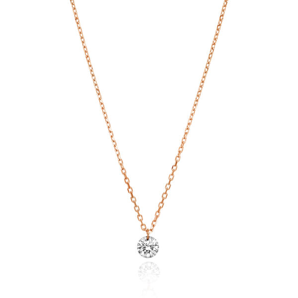 Halskette Pure Diamant, 18 K Rosegold