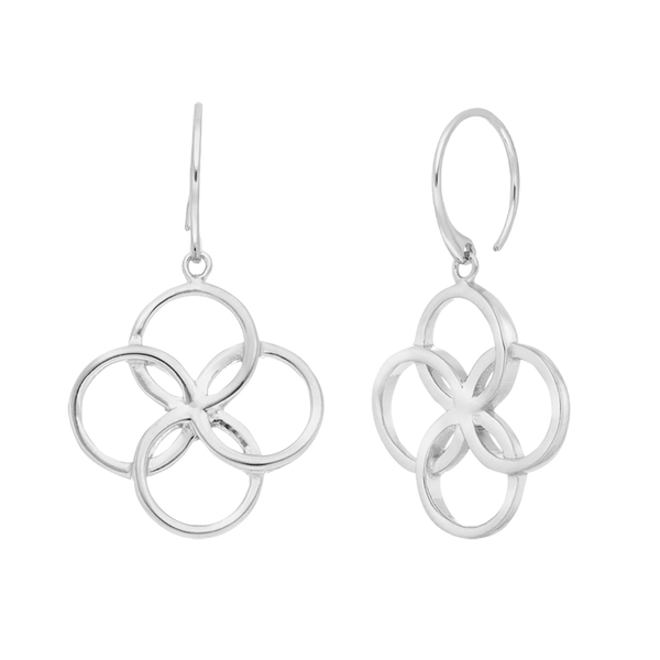 Leaf Jewelry Ohrhänger Clover Charm Duo, 925 Sterlingsilber