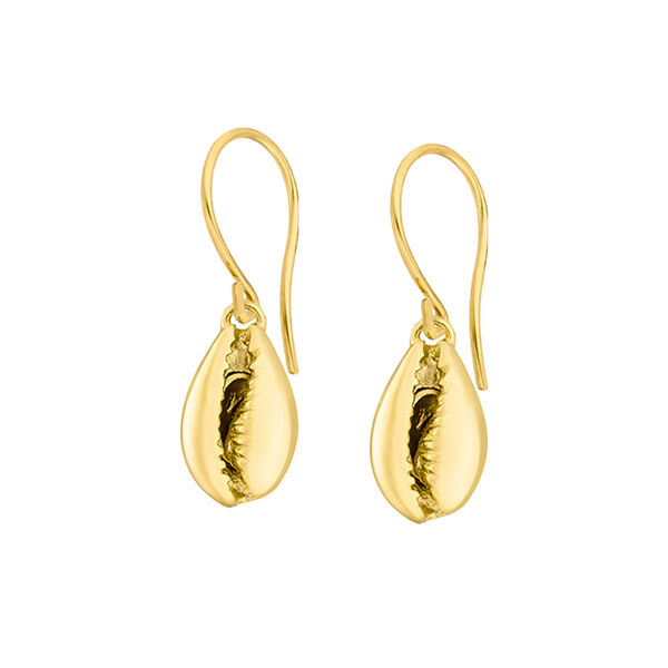 Ohrhnger Cowrie Shell, 18 K Gelbgold vergoldet