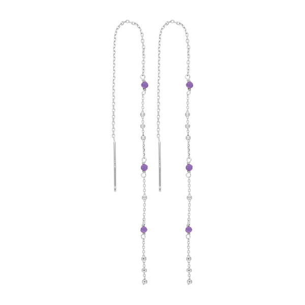 Leaf Jewelry Ohrhänger Flying Gems, Amethyst, 925 Sterllingsilber