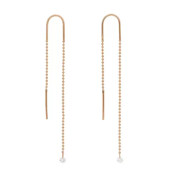 Leaf Jewelry Ohrringe Pure Ball Chain, 14 K Rosegold