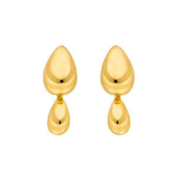 Ohrstecker Two Drops, 18 K Gelbgold vergoldet