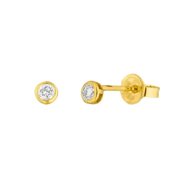 Leaf Jewelry Ohrstecker "my first diamond", 18 K Gelbgold