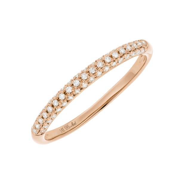 Leaf Jewelry Ring DAZZLE mit Diamanten, 14K Rosegold