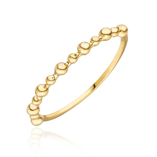 Leaf Jewelry Ring Kugel, 18 K Gelbgold