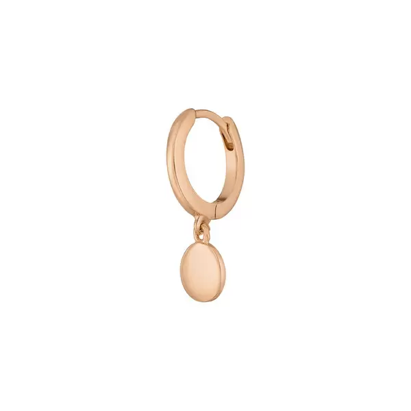 Leaf Jewelry Single Creole PLATELET, 18 K Rosegold vergoldet