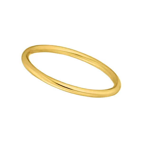 Leaf Jewelry Stacking Ring Basic, 18 K Gelbgold vergoldet, Größe 50