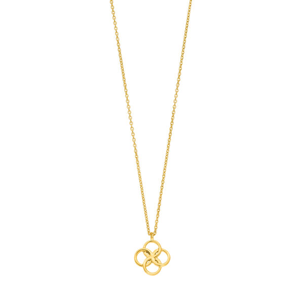 Halskette Clover Charm, 18 K Gelbgold vergoldet Bild 3